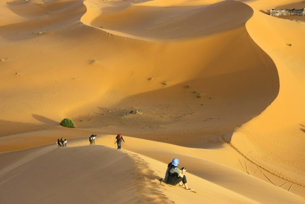 Why Morocco is the Number One Tourist Destination in Africa 19 Venture south to the awe-inspiring Sahara Desert, a realm of golden dunes that stretch as far as the eye can see. Here, time seems to slow down as you embark on a camel trek across the shifting sands, witness mesmerizing sunsets that paint the sky in fiery hues, and spend a night under a canopy of a million stars in a traditional Bedouin camp. The profound silence and vastness of the Sahara offer a truly transformative experience, connecting you with the raw beauty of nature and the timeless rhythm of nomadic life. Don't miss the chance to explore the Erg Chebbi dunes near Merzouga, renowned for their striking beauty and accessibility.